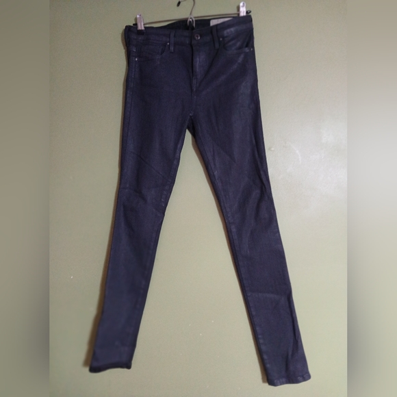 DIESEL Livier super slim legging lowrise stretch waxed gray jeans 29 Skinny - Picture 1 of 16